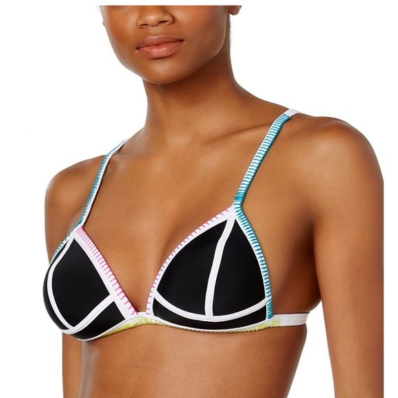 Hula Honey Colorblock Bikini Top NEW - Picture 1 of 3